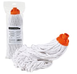 Mop industriale Falcon - a frange - 300 gr - cotone rigenerato - bianco - PerfettoFactory