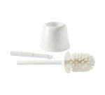 Portascopino Oronzo - con manico extralungo 54 cm - bianco - Perfetto