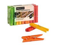 Mollette biancheria Controvento Colours - colori assortiti - Perfetto - conf. 20 pezzi