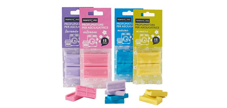 Profumatore tab per asciugatrice - profumazioni assortite - Perfetto - conf. 2 pezzi