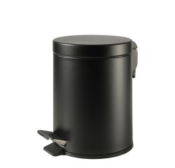 Perfetto 0446C trash can 5 L Round Steel Black
