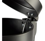 Pattumiera Premium - con pedale e vaschetta - 5 L - nero satinato - Perfetto