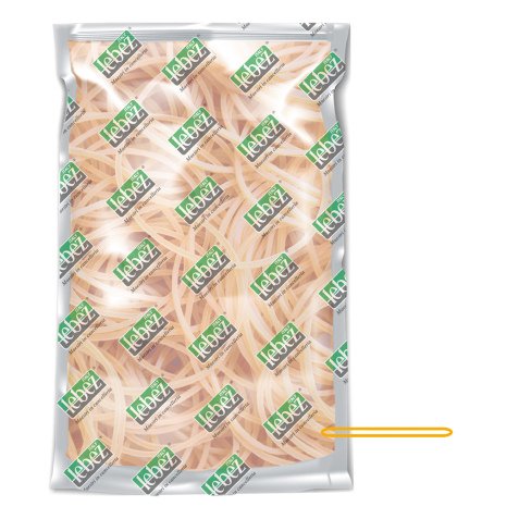 Elastico ad anello - diametro 2 cm - 1 kg - gomma - giallo - Lebez