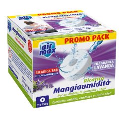 Ricarica tab Mangiaumidità - lavanda - 2 x 450 gr - Air Max - conf. 2 pezzi