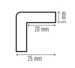 Profilo paracolpi angolare C20 - giallo/nero - Durable