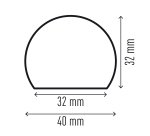 Profilo paracolpi S32R - per superfici - giallo/nero - Durable