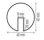 Profilo paracolpi E8R - per spigoli - giallo/nero - Durable