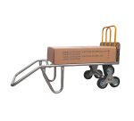 Carrello saliscale - 50 x 40 x 132 cm - max 280 kg - acciaio - grigio/giallo - Tecnotelai