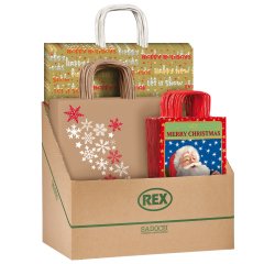 Shopper natale - fantasie assortite - Rex Sadoch - expo 100 pezzi