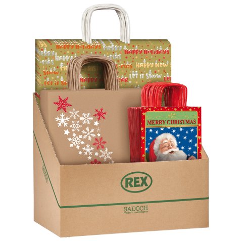 Shopper natale - fantasie assortite - Rex Sadoch - expo 100 pezzi