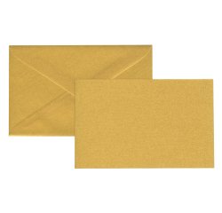 Biglietto natale neutro - con busta - 9 x 14 cm - oro - Rex Sadoch