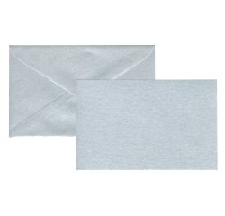 Biglietto natale neutro - con busta - 9 x 14 cm - argento - Rex Sadoch