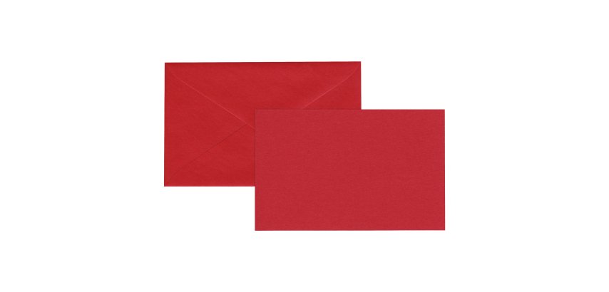 Biglietto natale neutro - con busta - 9 x 14 cm - rosso - Rex Sadoch