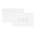 Biglietto natale con busta - 9 x 14 cm - stampa oro - bianco - Rex Sadoch