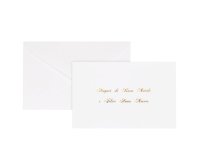 Biglietto natale con busta - 9 x 14 cm - stampa oro - bianco - Rex Sadoch