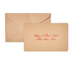 Biglietto natale con busta - 9 x 14 cm - stampa rosso - avana - Rex Sadoch