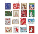 Segnapacco natale - con cordoncino - fantasie assortite - Rex Sadoch