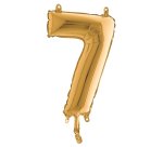 Palloncino - numero 7 - H 36 cm - mylar - oro - Big party