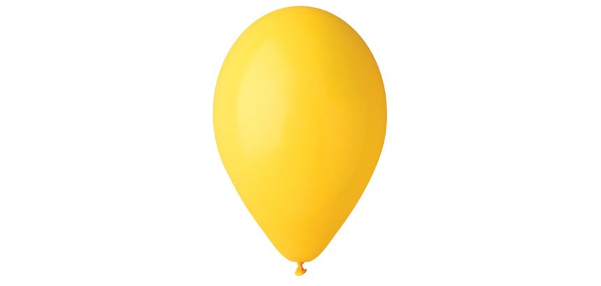 Palloncino - diametro 26 cm - lattice - giallo - Big Party - conf. 25 pezzi