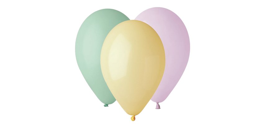 Palloncino Soft Rainbow - diametro 26 cm - lattice - colori assortiti - Big Party - conf. 25 pezzi