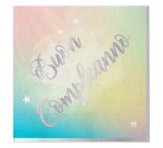 Tovagliolo Soft Rainbow - Buon Compleanno - 33 x 33 cm - carta - Big Party - conf. 20 pezzi