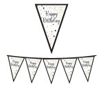 Festone bandiere Happy Birthday - 3 m - Big Party