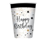 Bicchiere Happy Birthday - 200 ml - carta - Big Party - conf. 8 pezzi