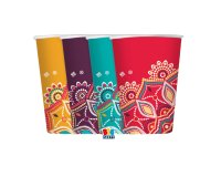 Bicchiere Mandala - 200 ml - carta - Big Party - conf. 8 pezzi