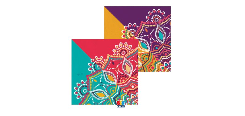 Tovagliolo Mandala - 33 x 33 cm - carta - Big Party - conf. 20 pezzi