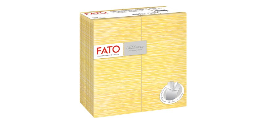 Busta portaposate - linea Millerighe - 40 x 40 cm - mimosa - Fato - conf. 40 pezzi