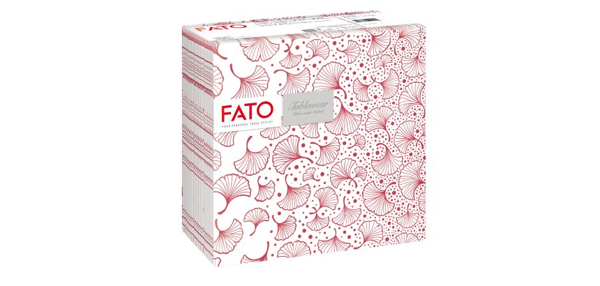 Tovagliolo linea AirLaid - carta - 40 x 40 cm - biloba/bordeaux - Fato - conf. 50 pezzi