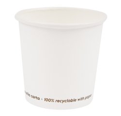 Bicchiere in carta - 200 ml - bianco - Signor Bio - conf. 50 pezzi