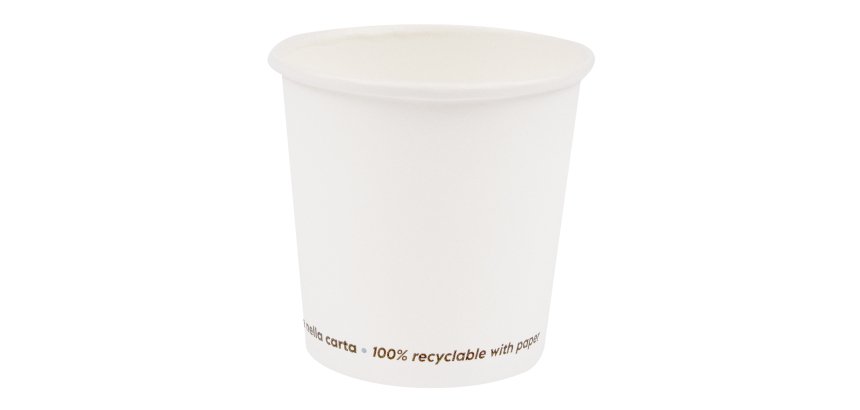 Bicchiere in carta - 200 ml - bianco - Signor Bio - conf. 50 pezzi