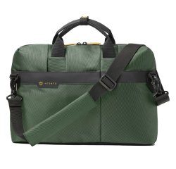 Borsa Office Bag Job slim - 43 x 33 x 10 cm - tessuto tecnico - verde - In Tempo
