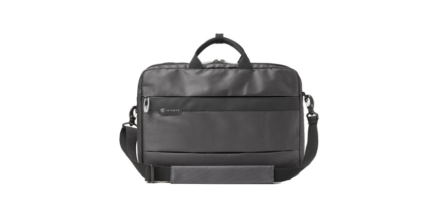 Borsa Office Bag Job - 44 x 34 x 12 cm - tessuto tecnico - antracite - In Tempo