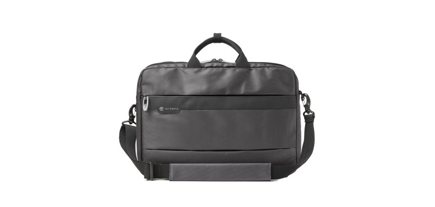 Borsa Office Bag Job - 44 x 34 x 12 cm - tessuto tecnico - antracite - In Tempo