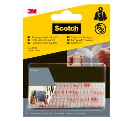 Sistema di fissaggio Dual Lock - 2,5 x 7,6 cm - trasparente - 3M - blister 2 coppie