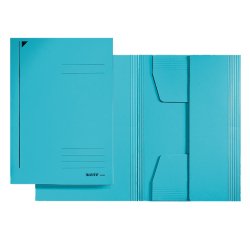 Cartellina 3 lembi - 430 gr - 24,3 x 34 cm - azzurro - Leitz