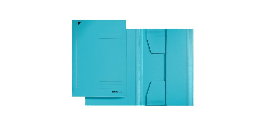 Cartellina 3 lembi - 430 gr - 24,3 x 34 cm - azzurro - Leitz