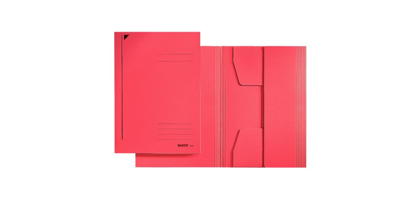 Cartellina 3 lembi - 430 gr - 24,3 x 34 cm - rosso - Leitz