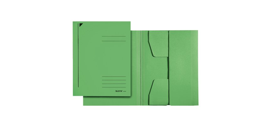 Cartellina 3 lembi - 430 gr - 24,3 x 34 cm - verde - Leitz