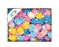 Stelle di nastro liscio 6800 - 10 mm x diam. 5 cm - colori assortiti primavera - Brizzolari - conf. 100 pezzi