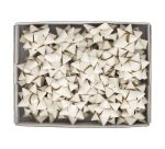 Stelle di nastro carta erba - 20 mm x diam. 9 cm - avorio - Brizzolari - conf. 36 pezzi