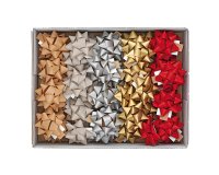 Stelle di nastro carta ecocolor - 15 mm x diam. 6,5 cm - colori assortiti natale - Brizzolari - conf. 50 pezzi