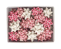Stelle di nastro carta erba - 20 mm x diam. 9 cm - fantasie assortite natale - Brizzolari - conf. 36 pezzi
