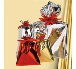 Busta regalo - senza patella adesiva - 50 x 75 cm - 30 micron - PPL - metal lucido - oro - PNP - conf. 25 pezzi