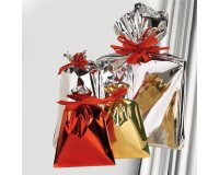 Busta regalo - senza patella adesiva - 50 x 75 cm - 30 micron - PPL - metal lucido - argento - PNP - conf. 25 pezzi