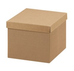 Scatola - con coperchio - 40 x 28,5 x 24 cm - cartone onda - avana - Scotton