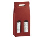 Scatola - 2 bottiglie - 18 x 9 x 38,5 cm - cartone seta - bordeaux - Scotton