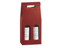 Scatola - 2 bottiglie - 18 x 9 x 38,5 cm - cartone seta - bordeaux - Scotton